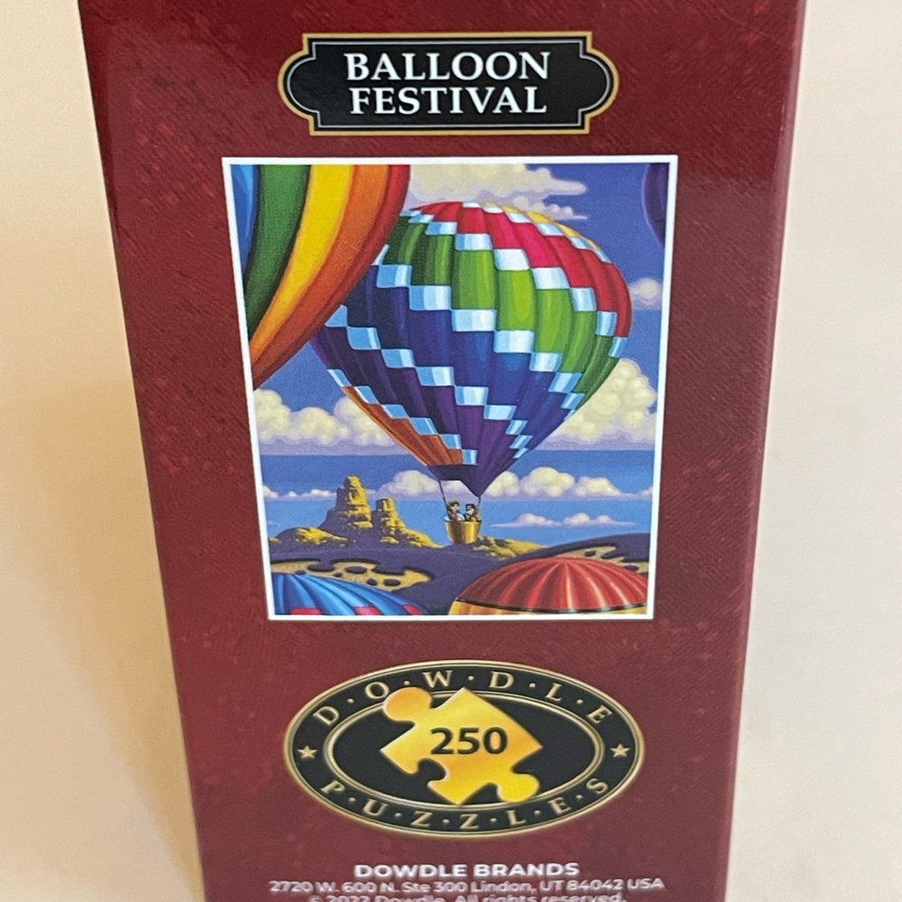 Dowdle Mini Wooden Puzzle -  Balloon Festival Jigsaw Puzzle 7”x9”